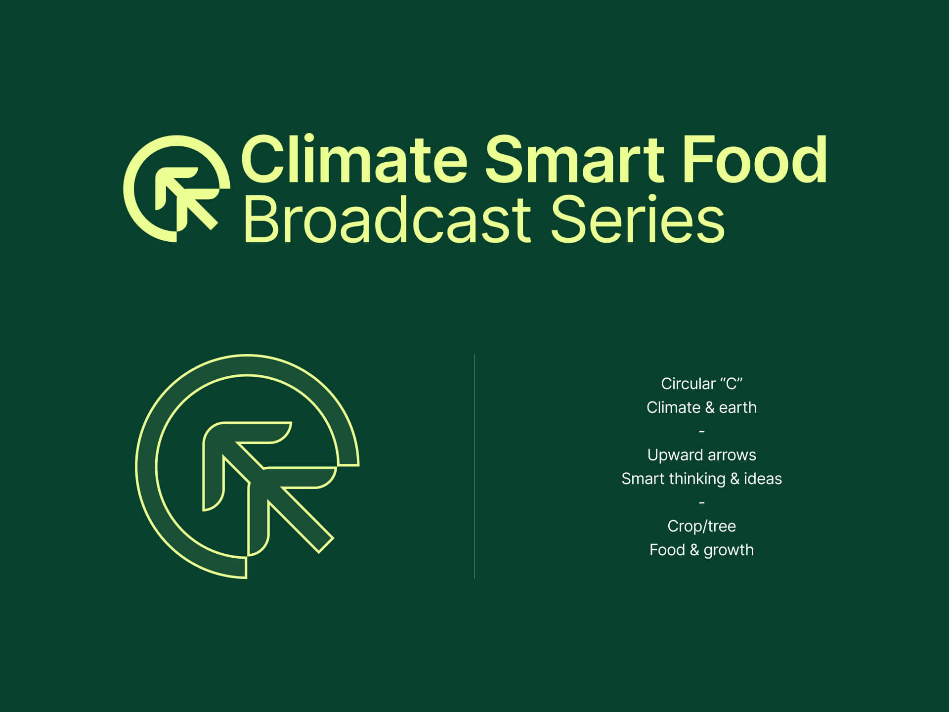 Climate Smart Food Broadcast Series logo idea one