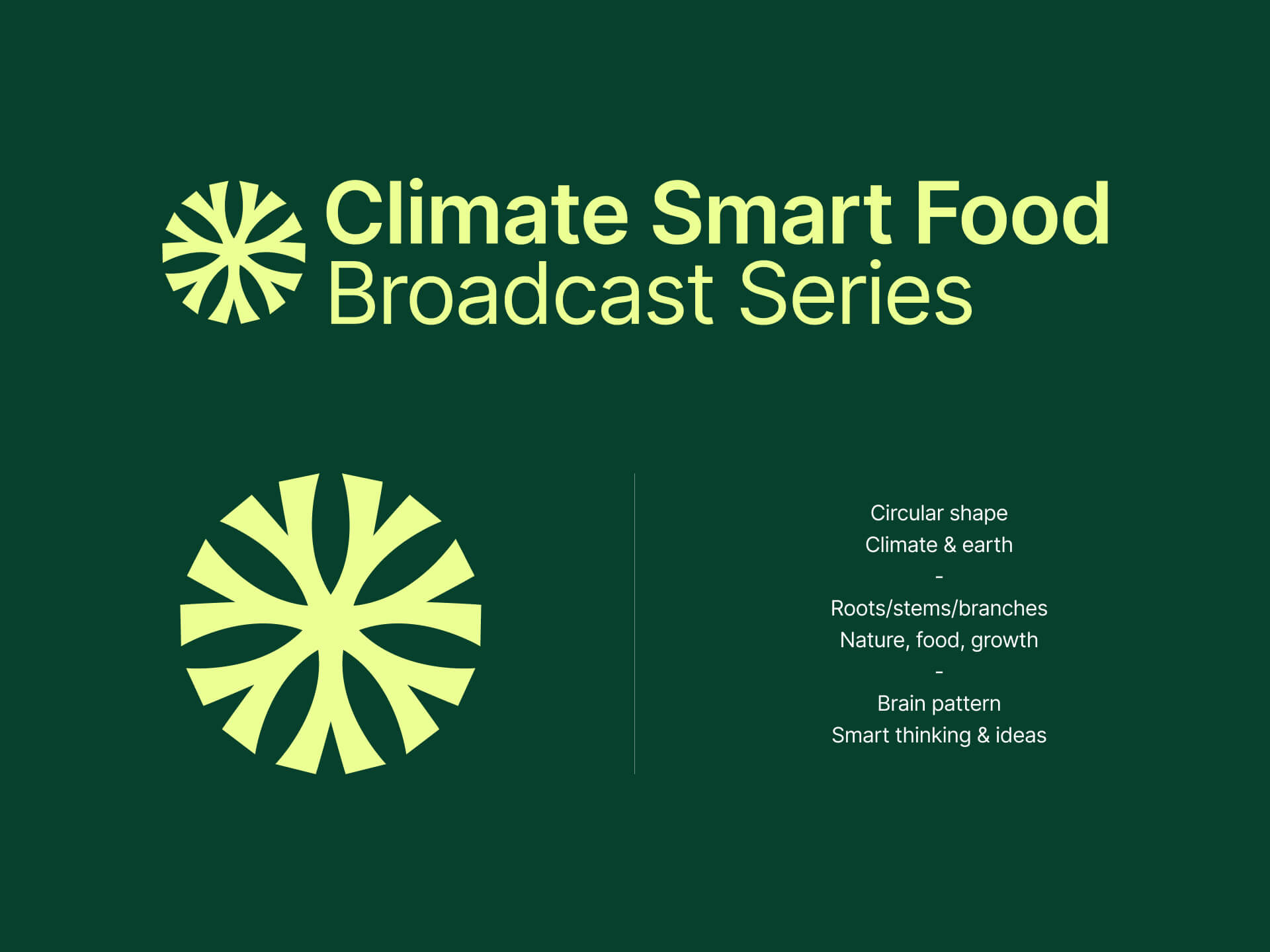 Climate Smart Food Broadcast Series logo idea three