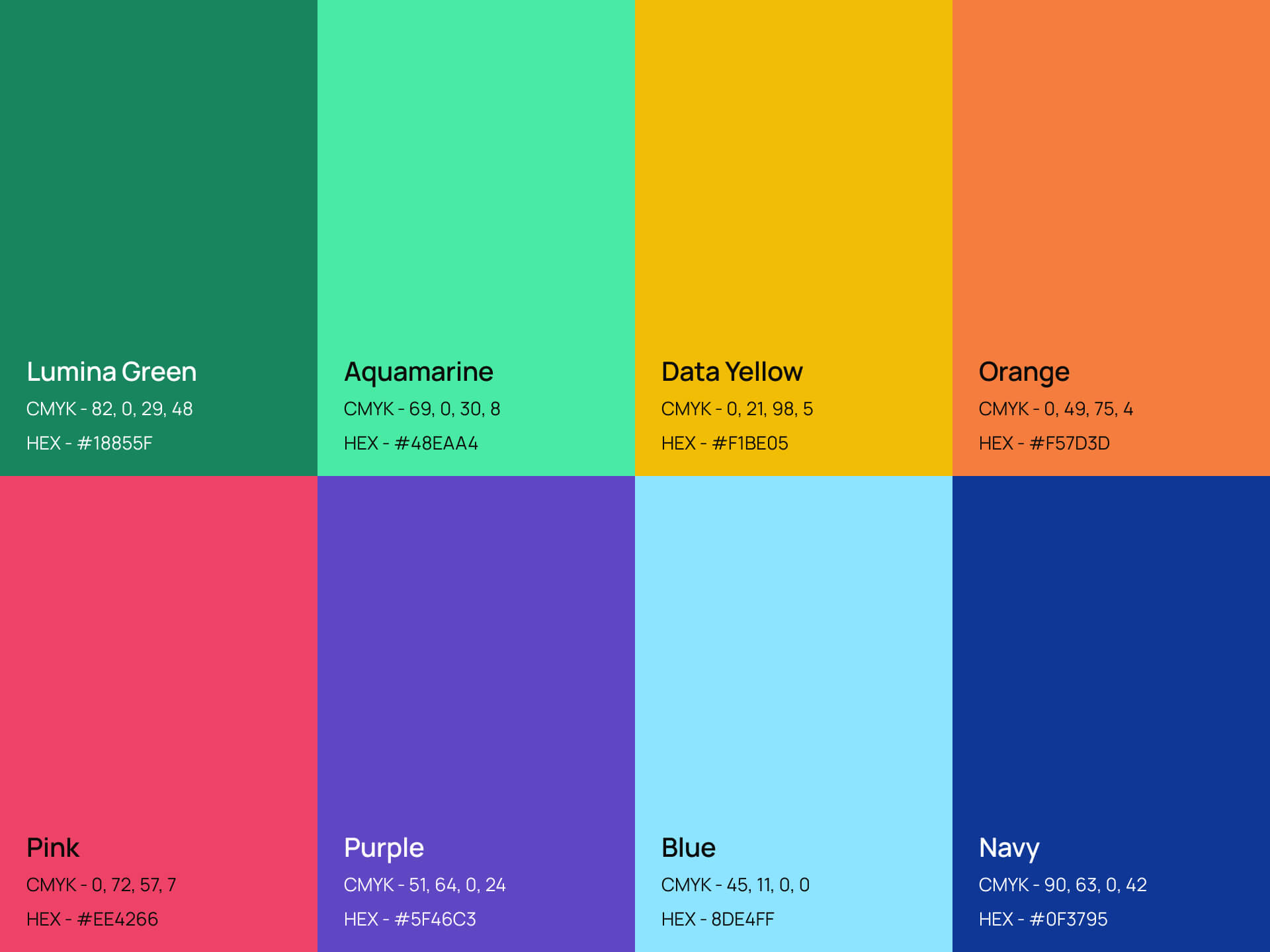 A grid of colours for the Lumina data palette
